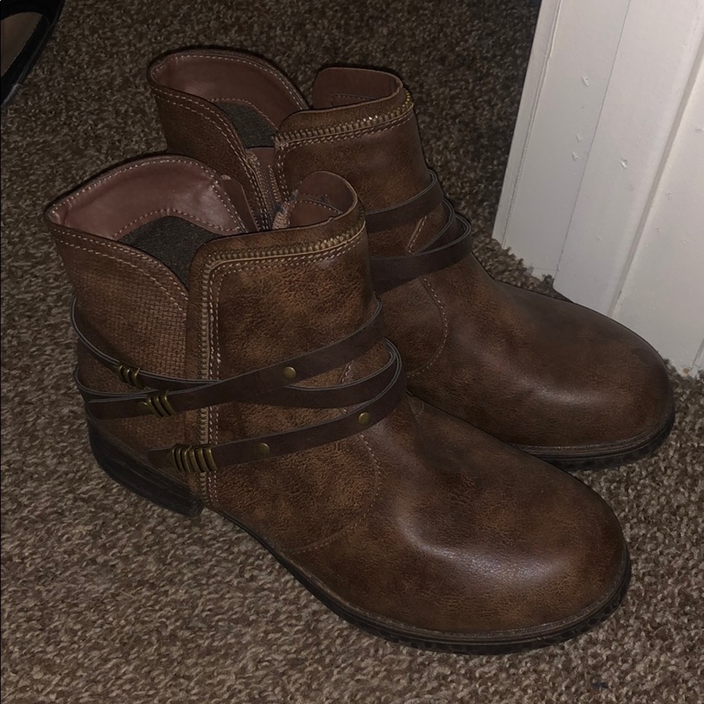 Brown ankle boots